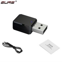 무선모듈 블루투스 호환 5.1 오디오 수신기 듀얼 출력 aux usb 스테레오 자동차 핸즈프리 통화 내장 마이크 마이크 무선 어댑터, 검은 색