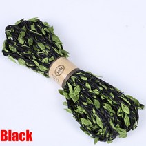 마닐라로프 5m 인공 덩굴 천연 대마 로프 황마 삼베 꼬기 대마 리본 마크라메 벽 웨딩, 검은색