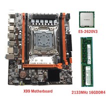 골든헬퍼 X99 마더 LGA2011-3 소켓 E5-2620 V3 CPU 16GB DDR4 2133MHz PCI-E 3.0 X16 USB M.2 SATA PC 사무실 게임 메인 보드, [01] 마더 보드