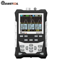 휴대용오실로스코프 오실로스코프 신호발생기 부품 Mustool mds120m 전문 디지털 120mhz 아날로그 대역폭 500mss 샘플링 속도 백라이트가 있는 lcd 화면, 3-없음