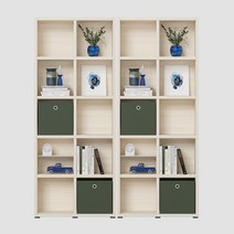 한샘 샘 책장 5단 80cm X 2set 시공(컬러 택1), 퓨어화이트(I)