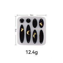 견고한 Polygon Oval Earrings Necklace Pendant Uv Epoxy Resin Mold DIY Keychain Backpack Silicone Jew, 10 10