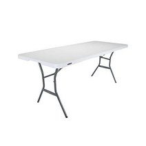 Lifetime 라이프타임 25011 폴드 인 하프 라이트 상업용 테이블 6피트 화이트 화강암, White Granite_Table