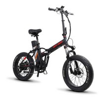 자전거 티타늄 접이식 20inch 전기 지방 타이어 눈 tft 500w 고속 모터 ebike 48v 리튬 이온 배터리 4.0 타이어 전기 ebike, 검은 색