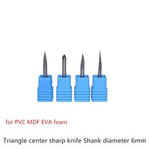 산업용 링크 CNC 공작 기계 6mm 센터 나이프 샤프 커터 플랫 하단 엔드 밀 삼각형, 09 30 degree 0.3mm
