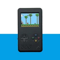 Powkiddy-핸드딱밤펀치기계 게임 콘솔 미니 레트로 핸드 딱밤펀치기계 10000Mah 모바일 파워 8 비트 향수, 02 Black 1