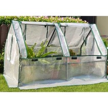 소형 온실 방충 단열 창고 화단 채소밭 비닐하우스, 120x너비 60x높이 60cm