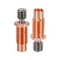 3D 프린터 부품 Pr i3 MK3 1.75MM 필라멘트 튜브 프린터용 바이메탈 E3D V5 V6 열 차단 핫엔드 히터 블록 2 강아지 1, [01] 1pc V6 Throat, [02] Type C Throat
