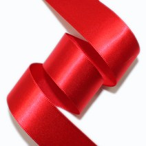 리본벨리 공단리본 넓이 25mm 40mm 50mm 길이 50y(45m), 빨강