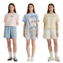숲 여성 밴딩 청 반바지 여름 데일리 캐주얼 코디 밴딩 아이스 워싱