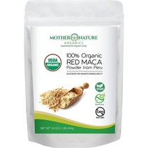 Mother Nature Organics Superfoods 마더네이쳐 오가닉스 페루 레드마카 젤라틴화 분말 Non-GMO (454g), 454g, 1개