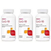GNC 지엔씨 코엔자임Q10 코큐텐 200mg 30캡슐 X 3통 CoQ10 미국직구, 3개, 30개