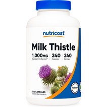 뉴트리코스트 밀크씨슬 밀크시슬 효능 실리마린 1000MG 240정 Milk Thistle, 1개