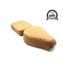 슈퍼커브2인시트 슈퍼커브1.5시트 슈퍼커브리어시트 슈퍼커브텐덤시트 슈퍼커브탠덤시트, 뒷좌석 쿠션, 라이트 브라운 싱글 라인 다이아몬드 시트 쿠션