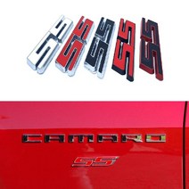 쉐보레 SS 엠블럼 스티커 뱃지 배지(카마로 트래버스), 02.유광실버블랙