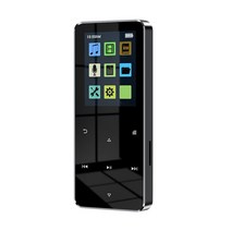 1.8 인치 MP3 MP4 음악 플레이어 터치 스크린 블루투스 5.0 Hifi 워크맨 FM 라디오 알람 시계 보수계 전자, 01 Black_03 No Memory Card, 01 Black No Card