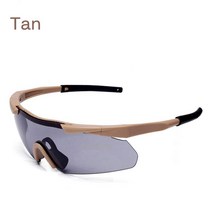Tactica Glasses with 3 Interchangeable Lens Army Eye Protection for Airsoft Paintball Shooting Range, 02 tan