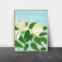 Alex Katz 알렉스 카츠 작품 거실에걸면좋은 인테리어 캔버스 그림액자, 화이트