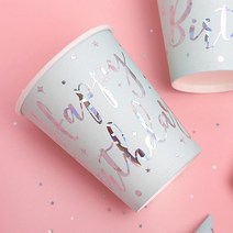 제이벌룬 파티 테이블 용품, 생일파티컵 트윙클민트 6입
