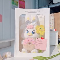 리코 인형 꽃다발 졸업식 기념일 생일 선물 세트, 리코 도넛 인형 꽃다발 선물 세트