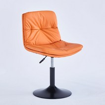 의자 하이 풋 리프트 네일 의자 회전 컴퓨터 의자, 블랙 디스크 오렌지