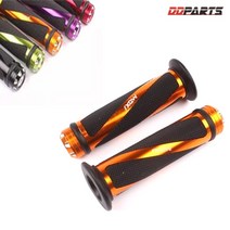 LJ 22mm 오토바이 튜닝 핸들그립 손잡이 빗살 크롬형 모델 DDPARTS 디디파츠, 1개, 빨강(2개1세트)