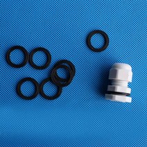 견고한 10pcs pg11 케이블 글 랜드 5-10mm 와이어 ce 화이트 블랙 ip68 방수 나일론 플라스틱 고무 o 링 씰, 한개옵션1, 03 White With Gasket