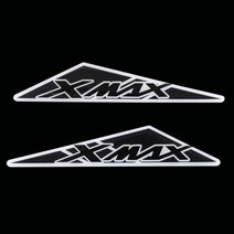 2Pcs 3D 수지 젤 엠블럼 펜더 탱크 패드 로고 데칼 스티커 야마하 X-MAX XMAX 125 250 400 오토바이 장식, Black-White