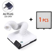 네일 흡진기 LED 조명 네일 먼지 흡입기 60W 매니큐어 진공 청소기 아트 살롱 리무버 강력한 팬 LED 스포, 05 AU PLUG 1 FILTER