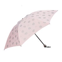 LANVIN en Bleu 랑방온블루 글리터 프린트 꽃무늬 접이식 우산 MOONBAT 여성 선물 핑크