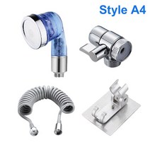 싱크대 경첩 문짝 수리 DIY 장농문 나비 흰지나선형 케이블 베이스가 있는 샤워 헤드 세트 워터 스플리터, [03] blue