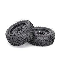 Alasum 1 쌍 트럭 액세서리 자동차 Rc 타이어 교체 휠 DIY 고무 모델 레이싱 장난감 블랙용