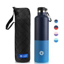 스텐 보온물병 대용량 텀블러 FJbottle 보온병 진공 스테인레스 스포츠 피트니스 머그컵, 6.1000ml - Blue black