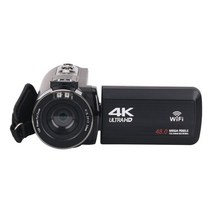 방송용캠코더 youtube 라이브 스트리밍을위한 전체 4k vlogging 비디오 카메라 야외 디지털 캠코더 wifi 웹캠 16x 블로거 레코더 사진, 검은색, 32g SD 카드
