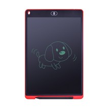 전자칠판 chipal 12 인치 lcd 쓰기 태블릿 디지털 그래픽 태블릿 전자 드로잉 패드 필적 그래픽 태블릿 펜 배터리 1, 빨간색