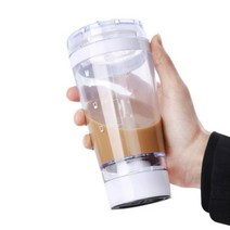 자동 전동 쉐이커 쉐이크 텀블러 회전 쉐이크통 보틀 미숫가루 단백질 파우더 400ml, 1개