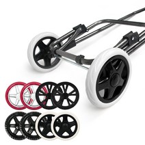 쇼핑카트 바퀴 모음 핸드카트 고무 우레탄 장바구니캐리어, 01.미니쇼핑카트 고무바퀴 한쌍