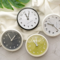 기타브랜드 욕실 화장실 방수 벽에 붙이는 흡착 미니 예쁜 시계, 화이트 Free