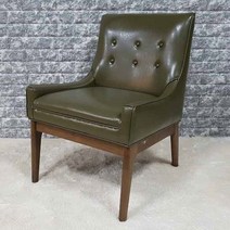 A501 PU인조가죽 애쉬목 1인 소파, 카키