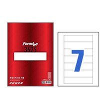 폼텍 화일인덱스용 라벨 LQ-3625 20매 7칸 160x38mm, 상세페이지 참조