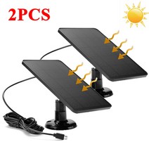 아파트태양광 태양열발전기1/2PCS 5V 10W 패널 마이크로 충전기 Monocrystalline 태양 방수 보안 감시 카, 03 Black 2PCS 10W 5V