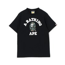 어 배팅 에이프 반팔 티 티셔츠 THERMOGRAPHY COLLEGE TEE APE BAPE 남자 친구 선물 여성 스포티 캐주얼 코디 아웃도어 스트릿 패션 베이프 여자 남성 일본