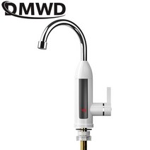 전기순간온수기 dmwd 110v220v 수도꼭지 온도 표시 인스턴트 주방 물 난방, 하얀, 영국 플러그
