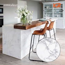 현대시트 콘크리트 석재 자연석 스톤 대리석 인테리어필름, 06_GEH-153 비앙코 화이트대리석(무광)