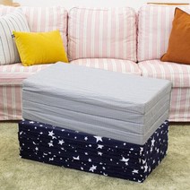 [마녀이야기] 4단접이식매트리스 싱글 토퍼 침대 바닥매트