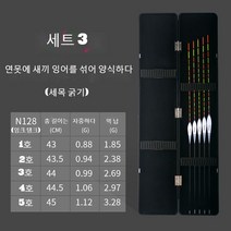 LongFatoys 민물찌 세트 케이스 중층 붕어 낚시용품, 패키지 3, 블랙케이스
