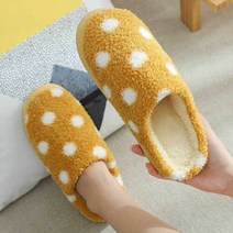 땡땡이 여자 실내화 방한 슬리퍼 털슬리퍼 교실