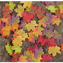 인공낙엽 50pcs 웨딩 장식 선물 포장 하트 diy 파티, JtypeBL07492