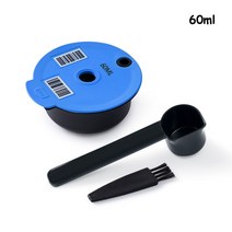 커피 캡슐 머신 가정용 미니 재사용 가능한 포드 nespresso tassimo 필터 bosch 기계 tassimo 60180ml와 호환되는 실리콘 뚜껑, 블루-60ml
