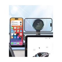 Vugosson 부가슨 테슬라 폰 마운트 | 더 강한 마그네틱 합금 소재 모델 3Y 액세서리용 MagSafe 홀더 2023 모든 폰에서 작업 아이폰 삼성 링 포함, Logo-Tesla